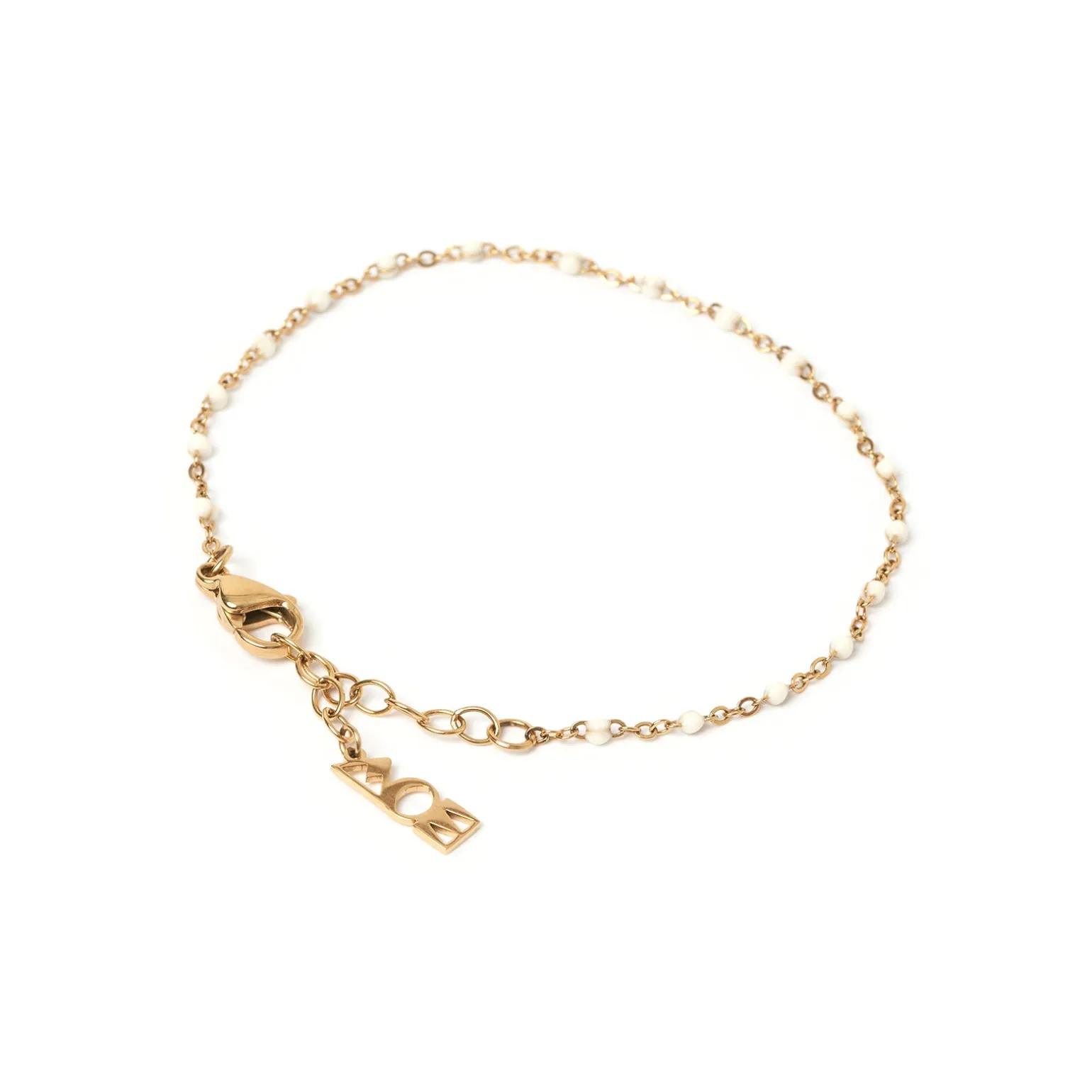 Peggy Gold and Enamel Bracelet - Vanilla