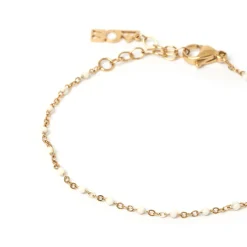 Peggy Gold and Enamel Bracelet - Vanilla