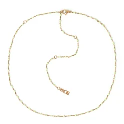 Peggy Gold and Enamel Necklace - Mint