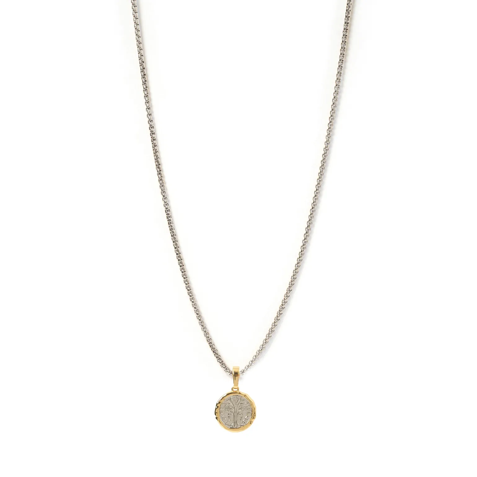 Piccolo Men's Charm Necklace - Silver
