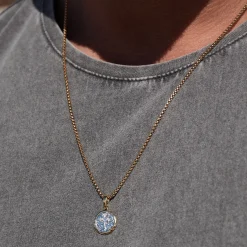 Piccolo Men's Charm Necklace - Gold