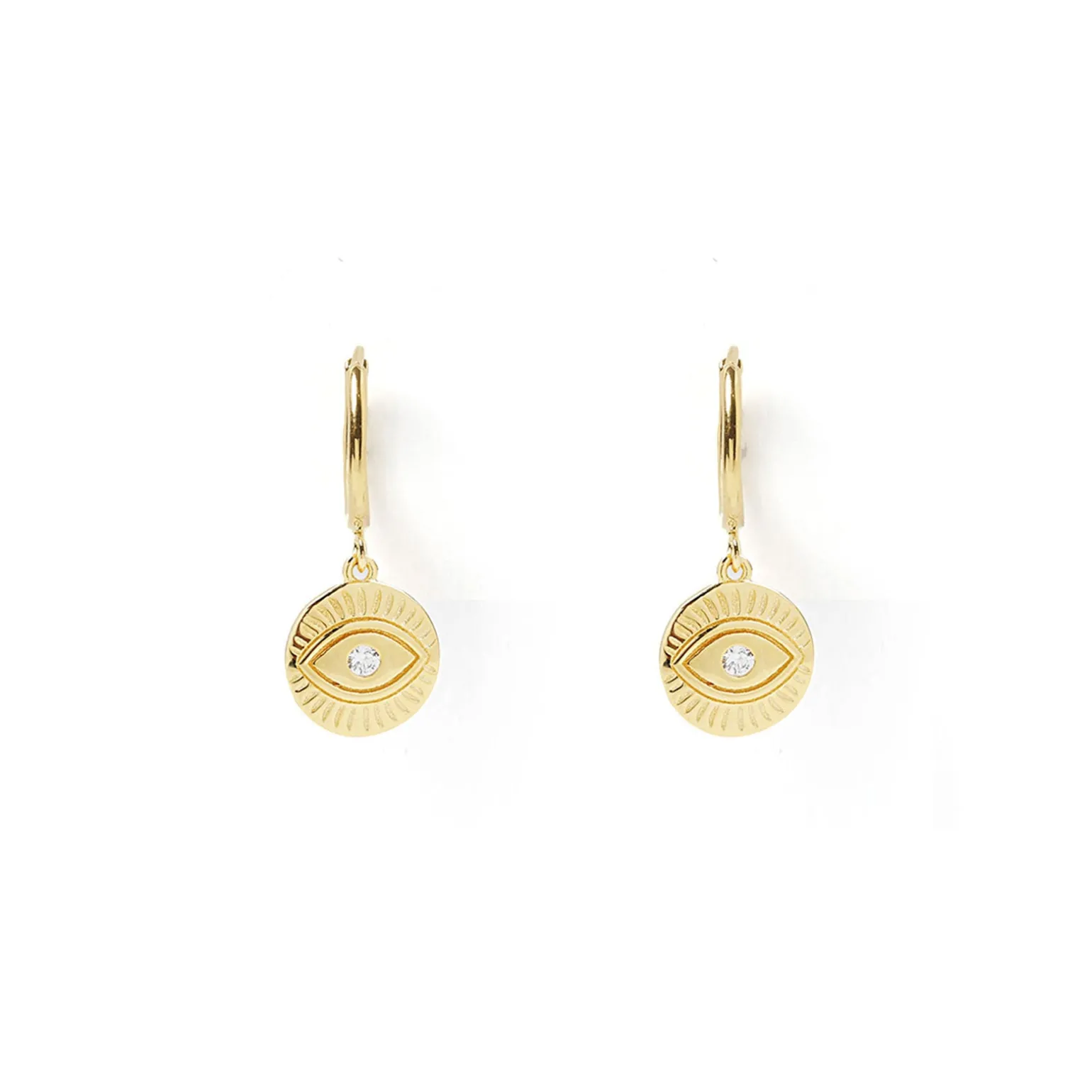 Protective Eye Gold Hoop Huggies