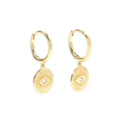 Protective Eye Gold Hoop Huggies