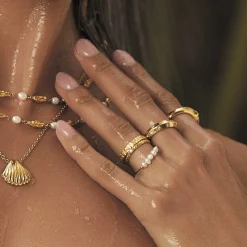 Remi Gold and Pearl Ring