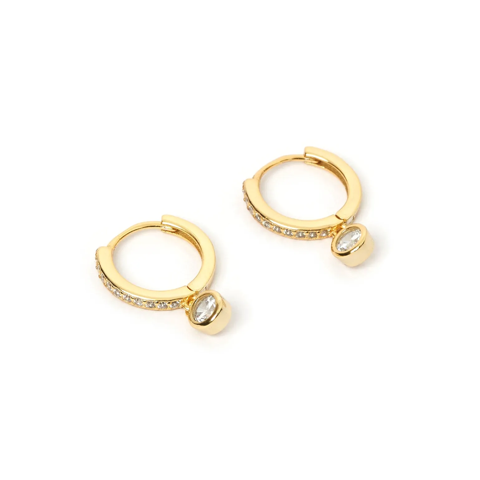 Rhodes Gold Earrings - Stone
