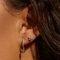 Rhodes Single Stacker Earring - Rose