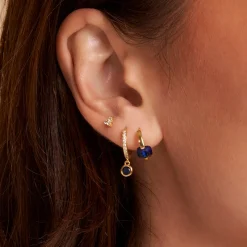 Rhodes Single Stacker Earring - Sapphire