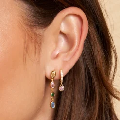 Rhodes Single Stacker Earring - Rose