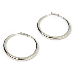 Riley Silver Hoop Earrings - Large