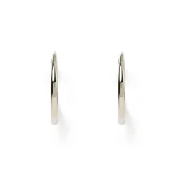 Riley Silver Hoop Earrings - Large