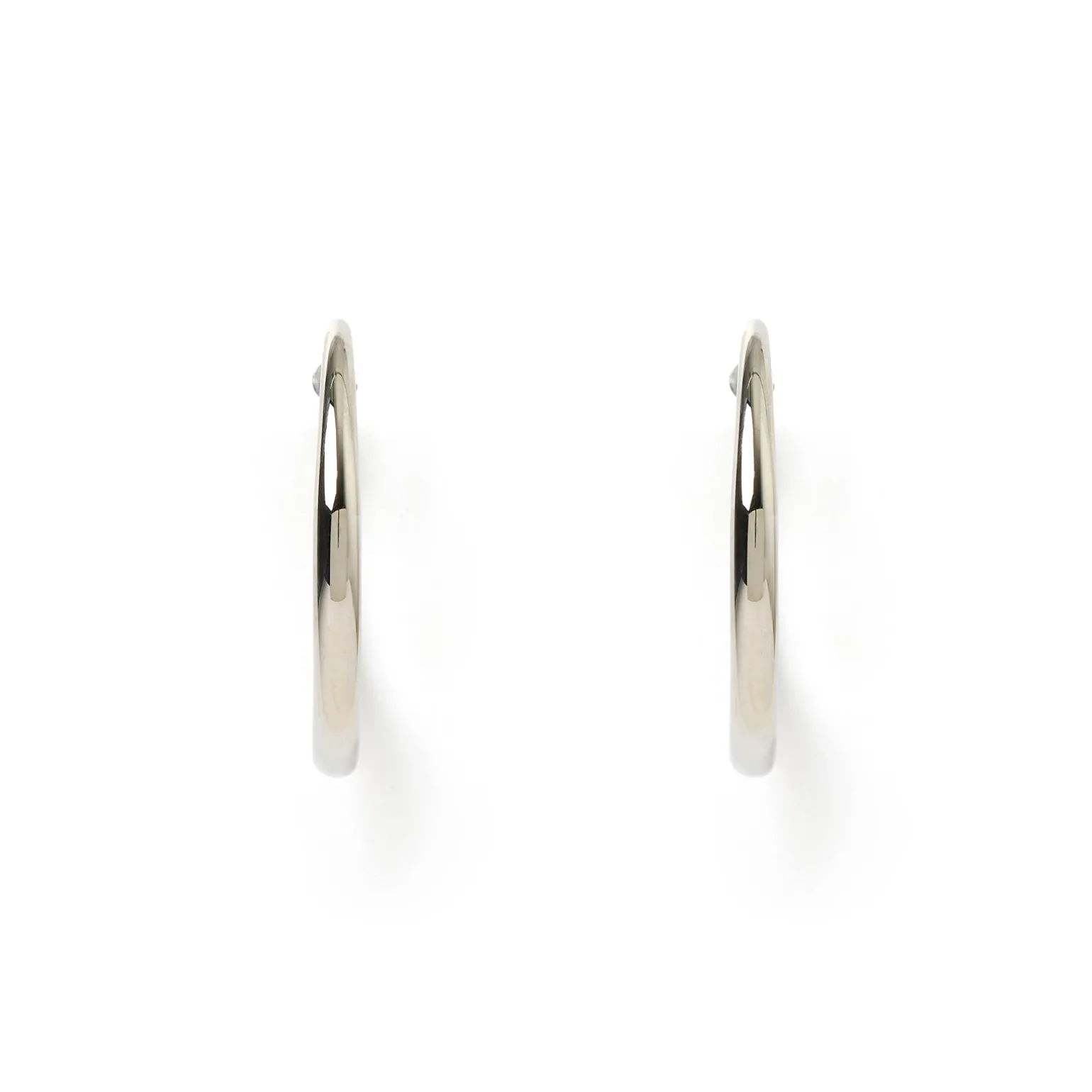 Riley Silver Hoop Earrings - Large
