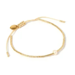 River Gold and Pearl Bracelet