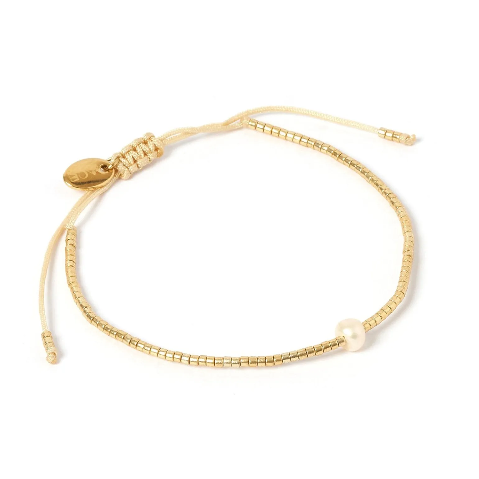 River Gold and Pearl Bracelet