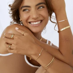 River Gold and Pearl Bracelet