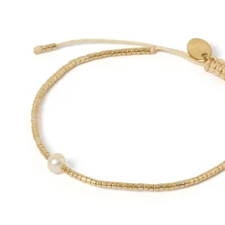 River Gold and Pearl Bracelet