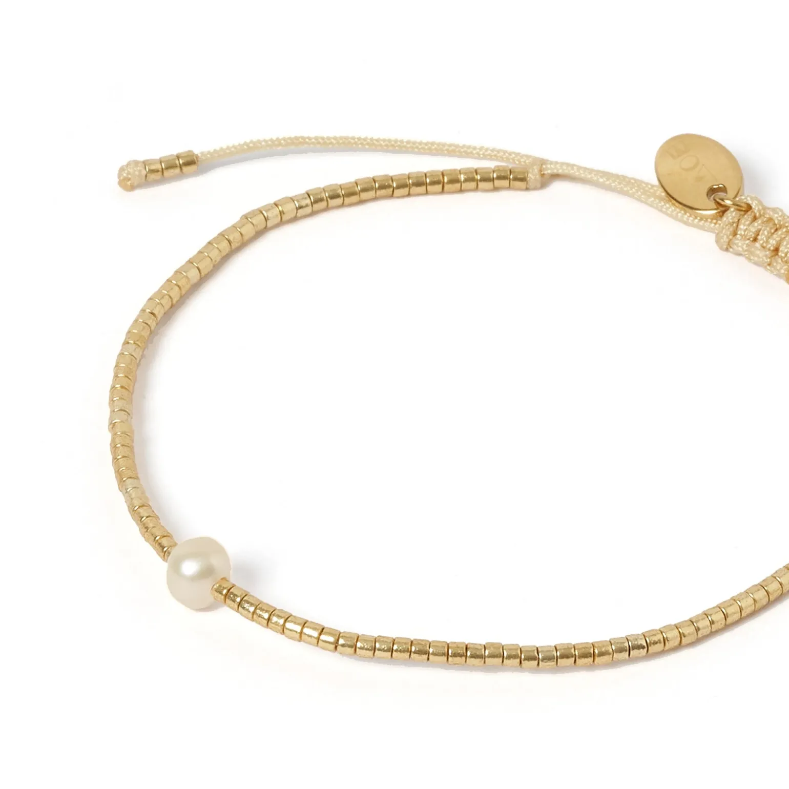 River Gold and Pearl Bracelet