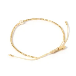 River Gold and Pearl Bracelet