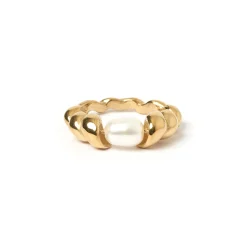 Riviera Gold and Pearl Ring