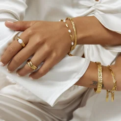 Riviera Gold and Pearl Ring
