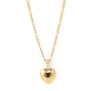 Rose Heart Necklace - Gold