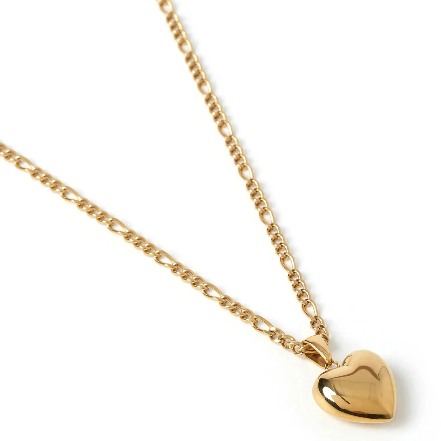 Rose Heart Necklace - Gold
