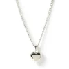 Rose Heart Necklace - Silver