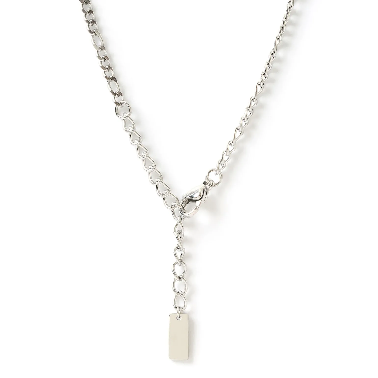 Rose Heart Necklace - Silver