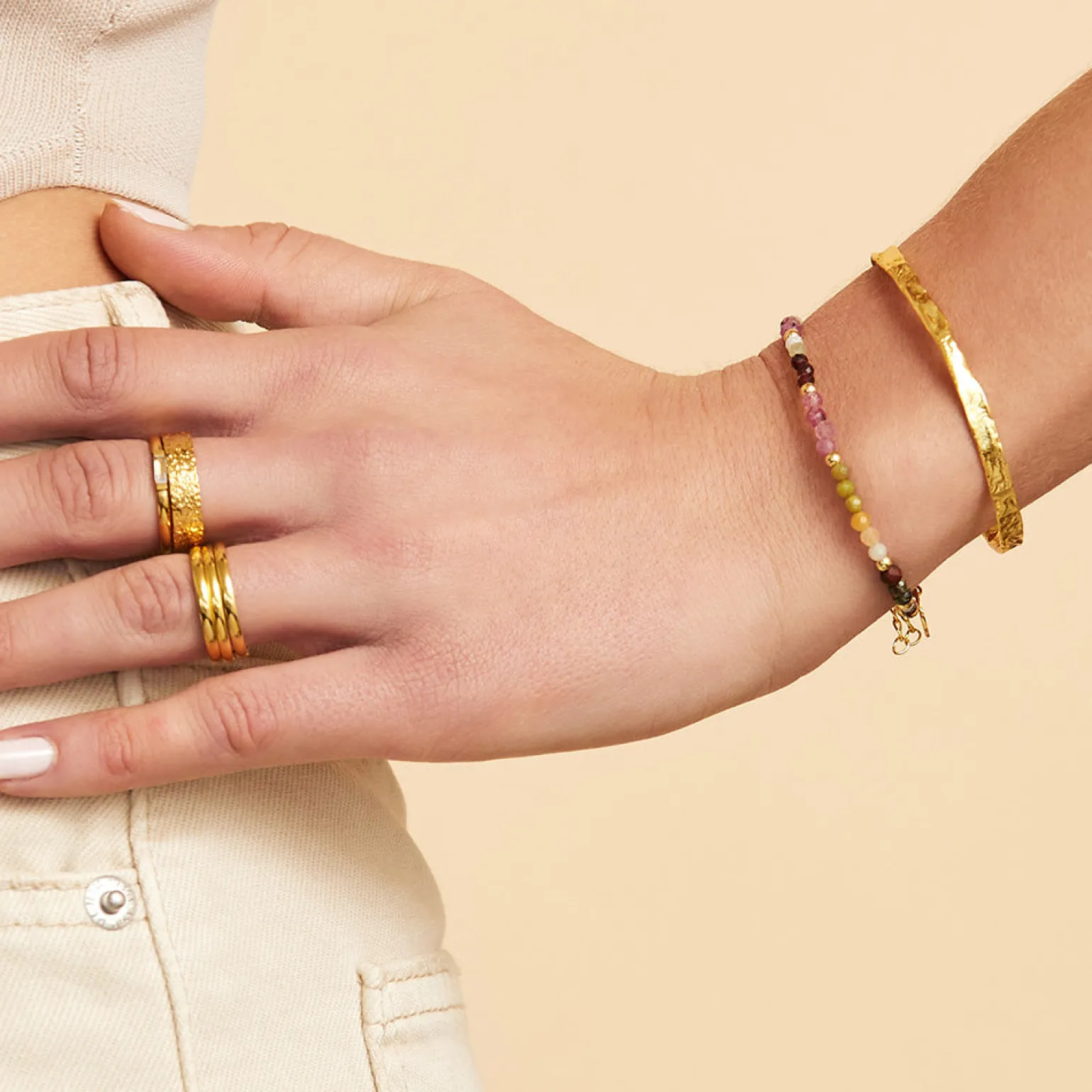 Saffron Gemstone Bracelet