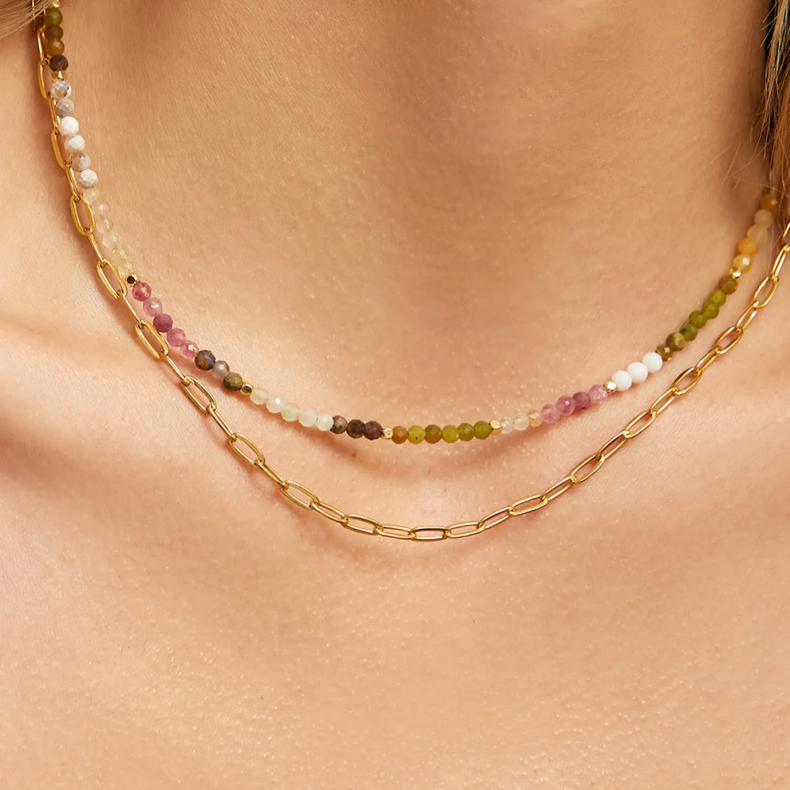 Saffron Gemstone Necklace