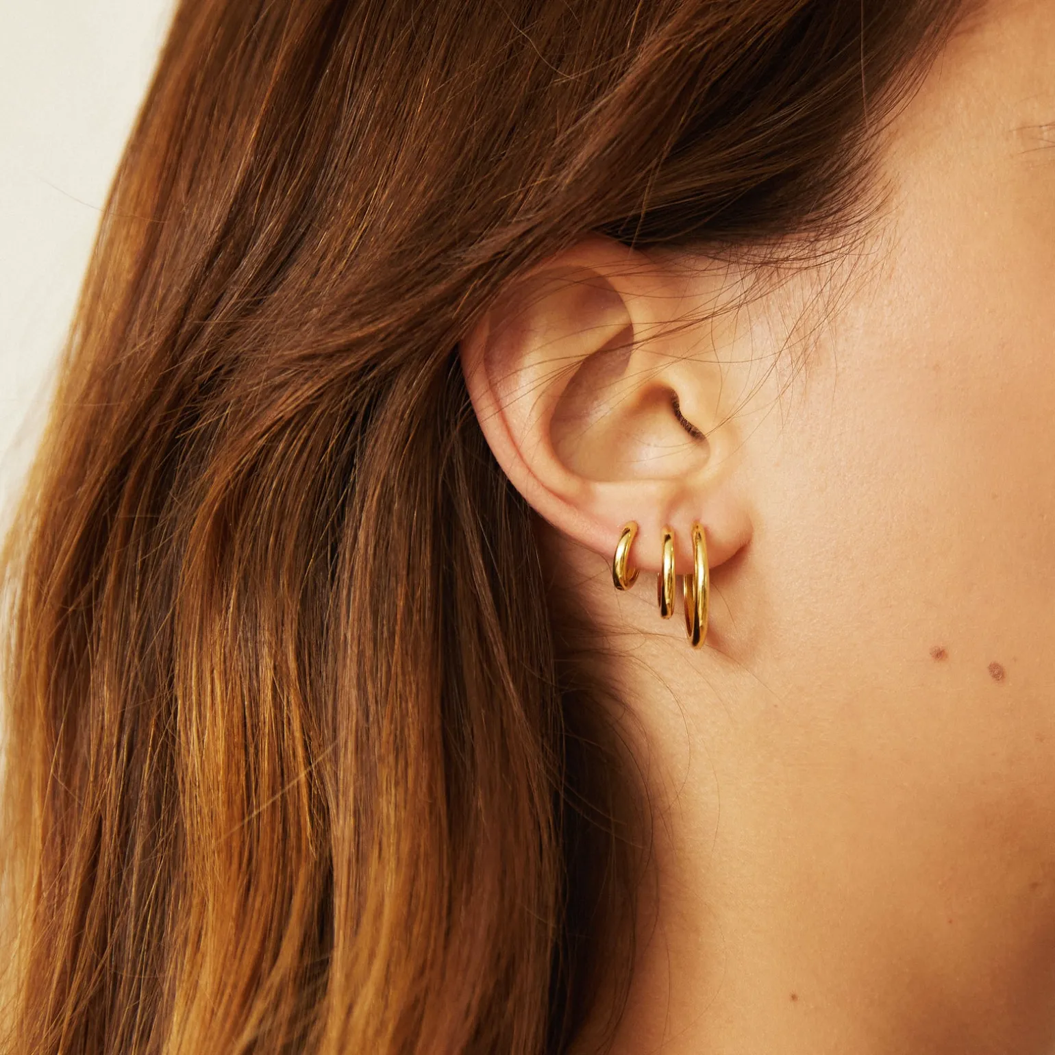 Scarlet Gold Hoop Earrings