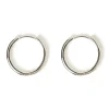 Scarlet Silver Hoop Earrings