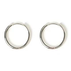 Scarlet Silver Hoop Earrings