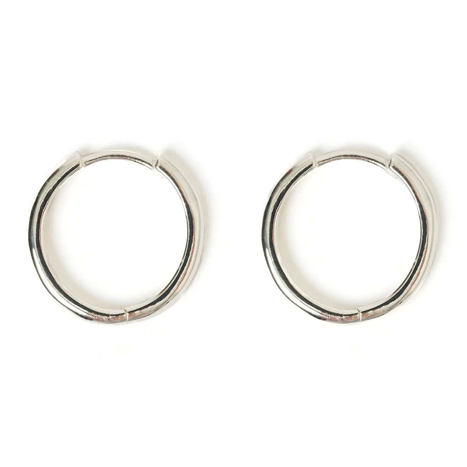 Scarlet Silver Hoop Earrings