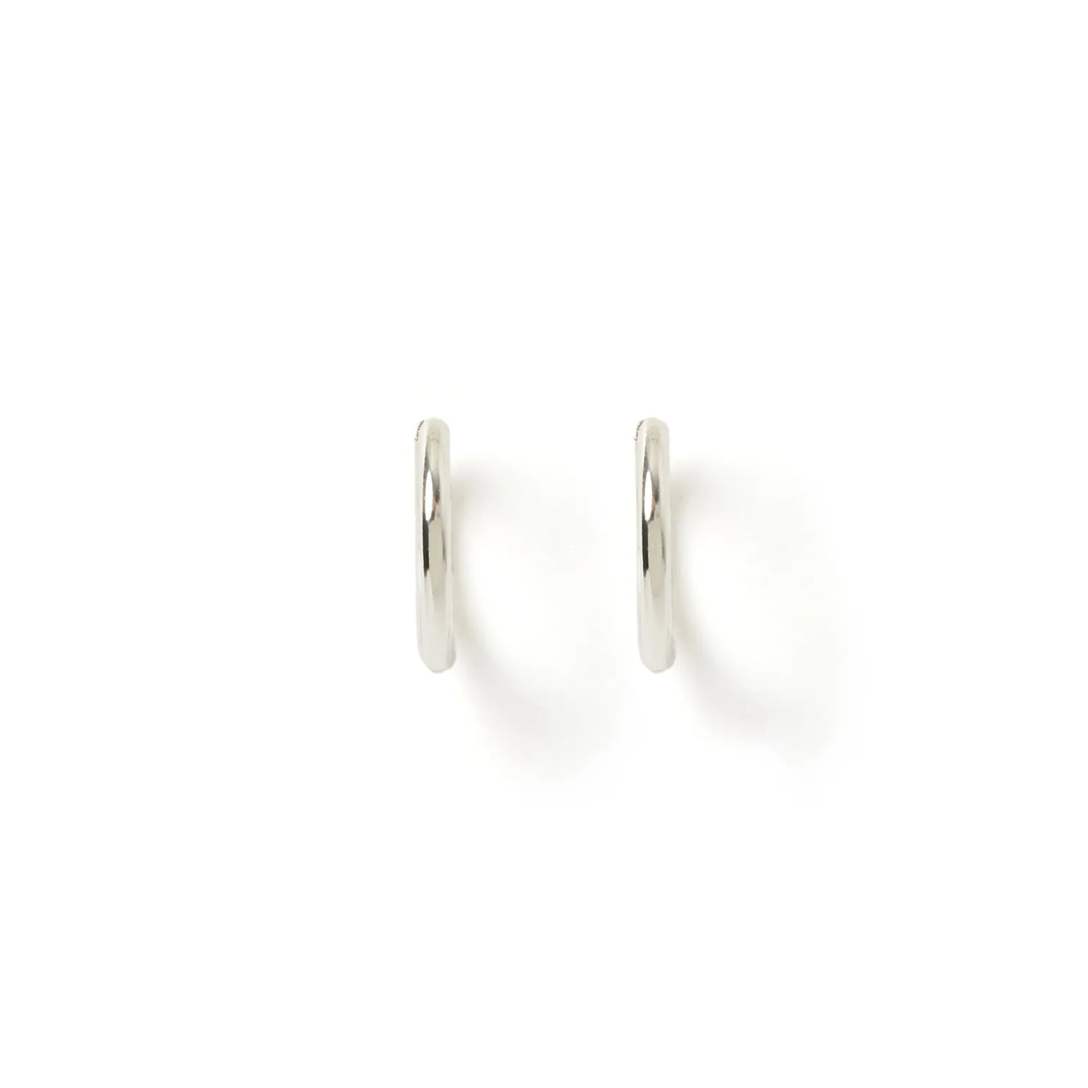 Scarlet Silver Hoop Earrings