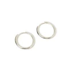 Scarlet Silver Hoop Earrings