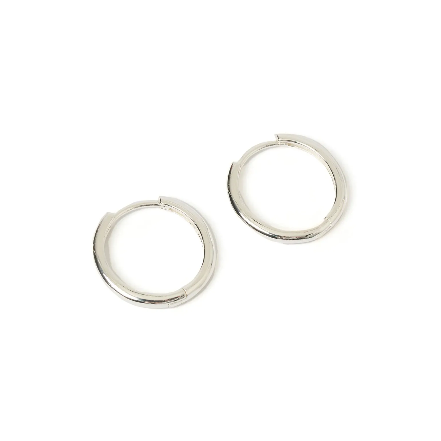 Scarlet Silver Hoop Earrings