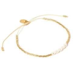 Seline Gold and Pearl Bracelet
