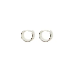 Shia Silver Huggie Earrings