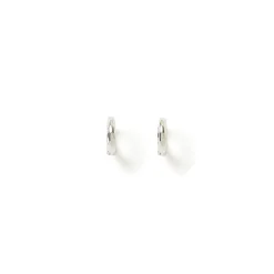 Shia Silver Huggie Earrings