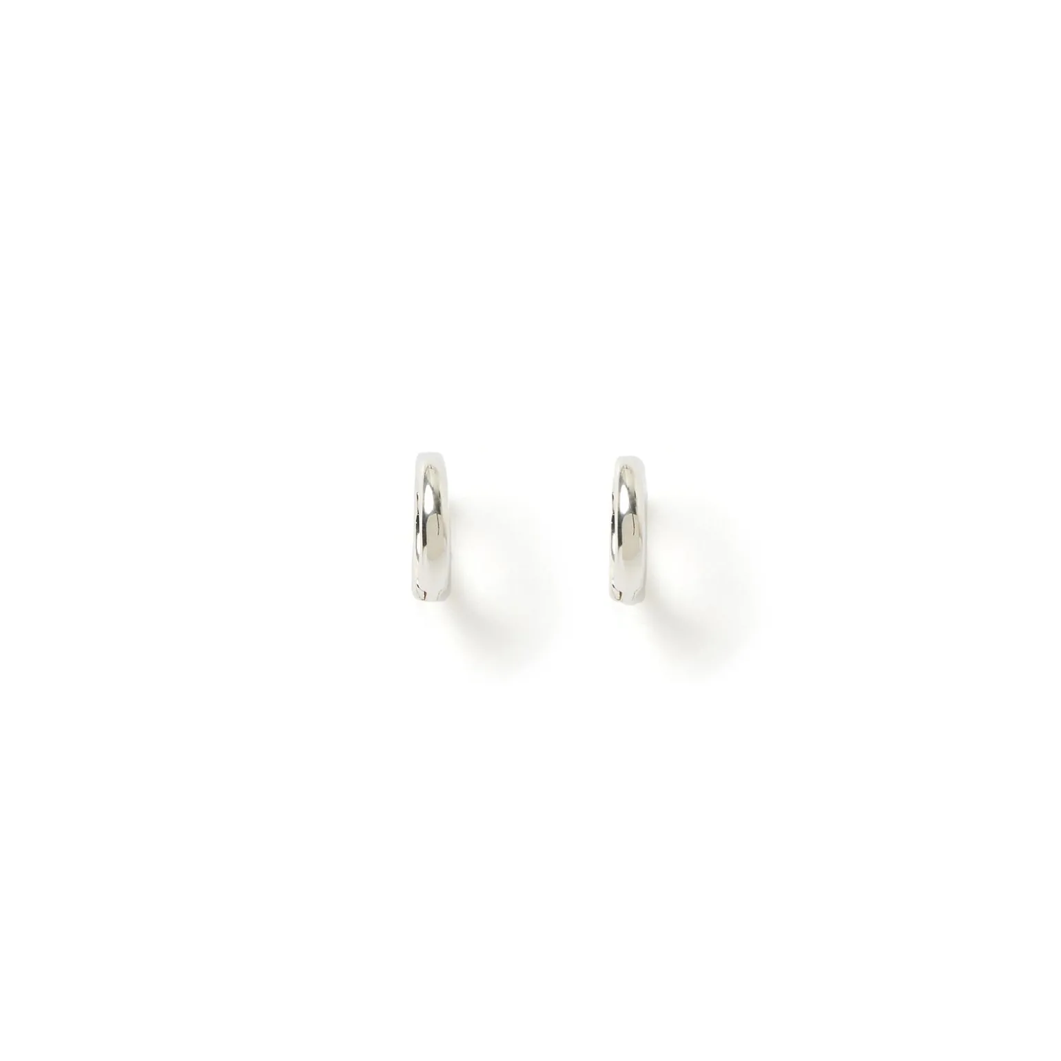 Shia Silver Huggie Earrings