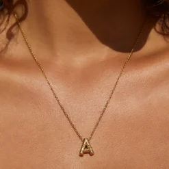 Statement Gold Letter Necklace