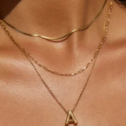 Statement Gold Letter Necklace