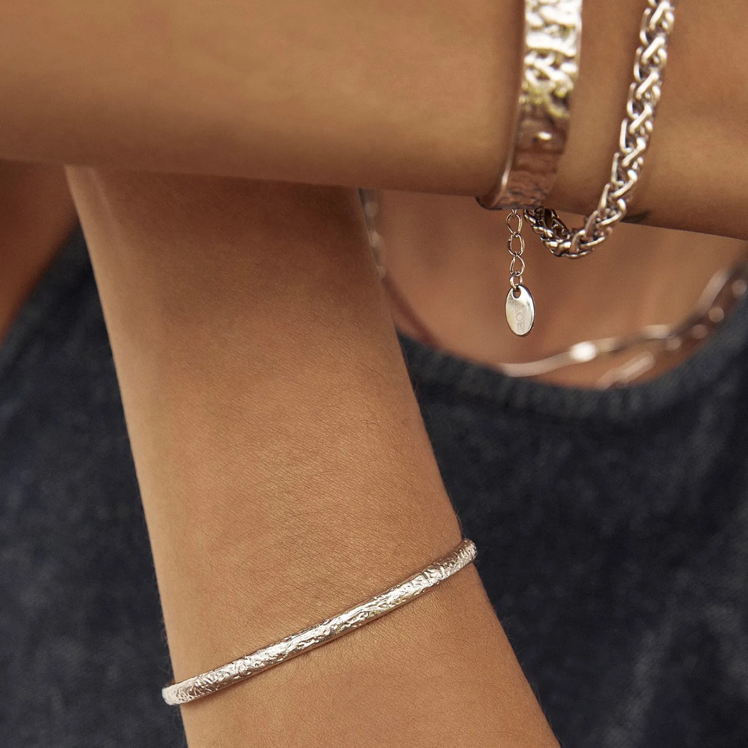 Stevie Silver Cuff Bracelet