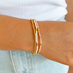 Sunny Bracelet Set - Coral