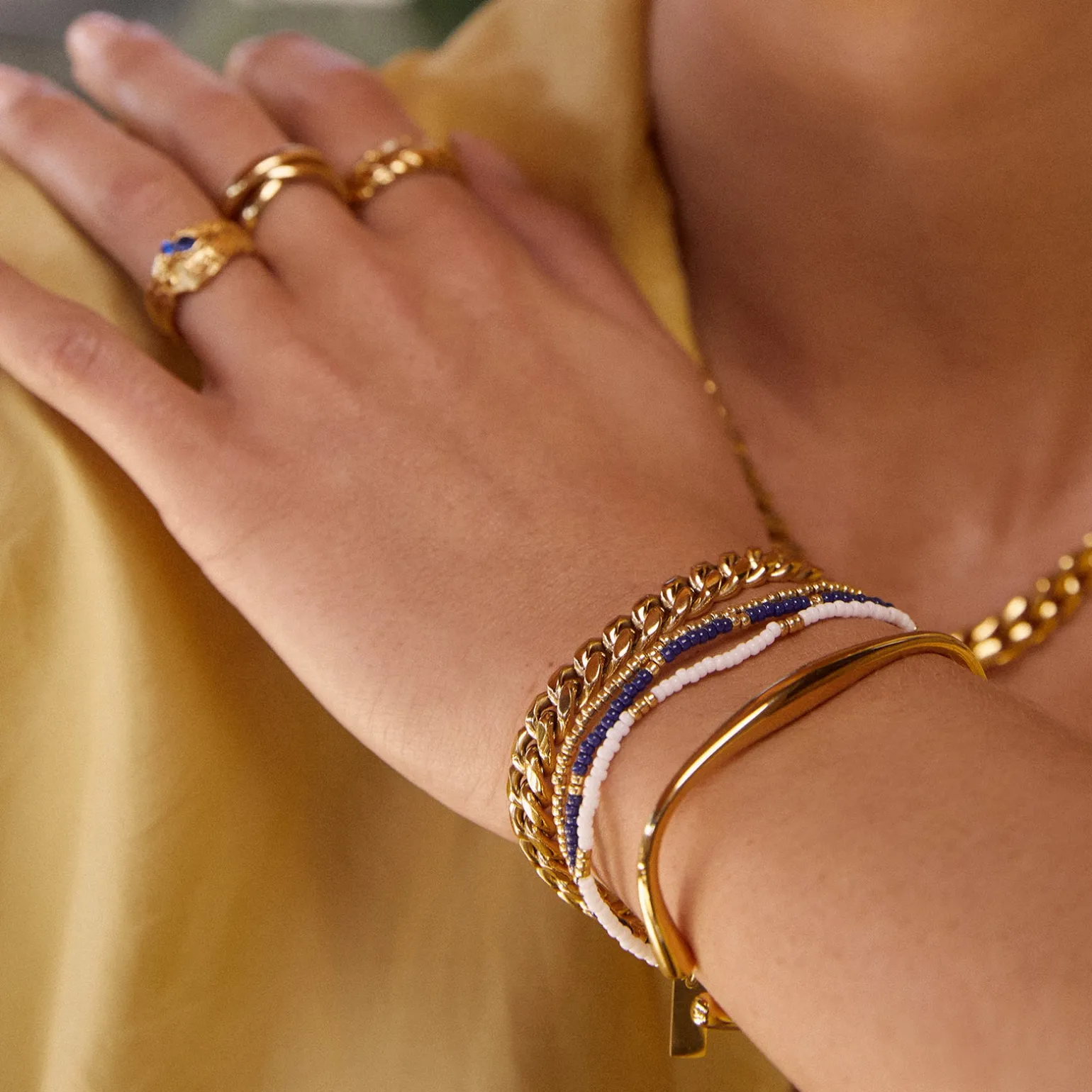 Sunny Bracelet Set - Navy