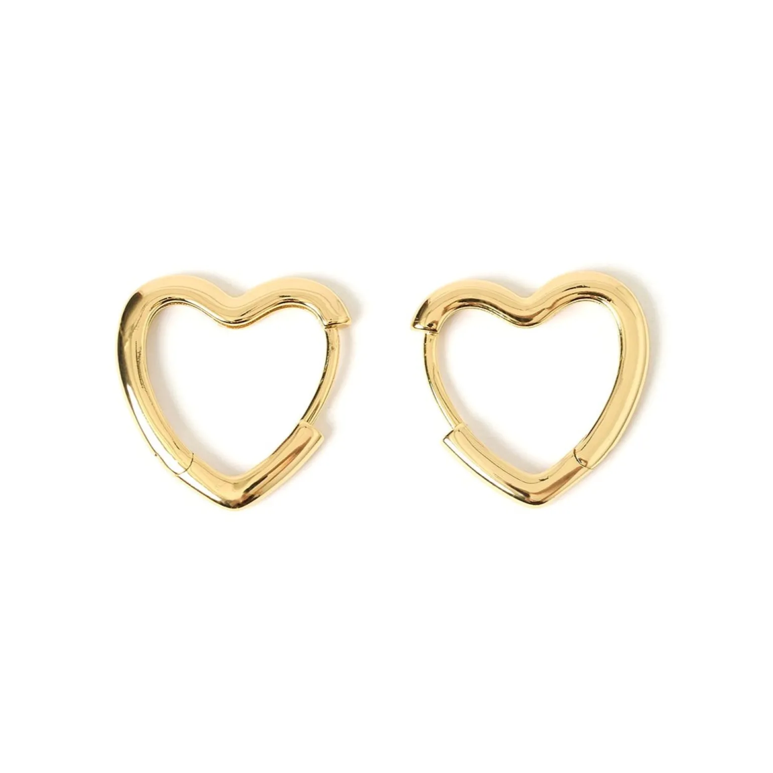 Sweetheart Gold Earrings - Large