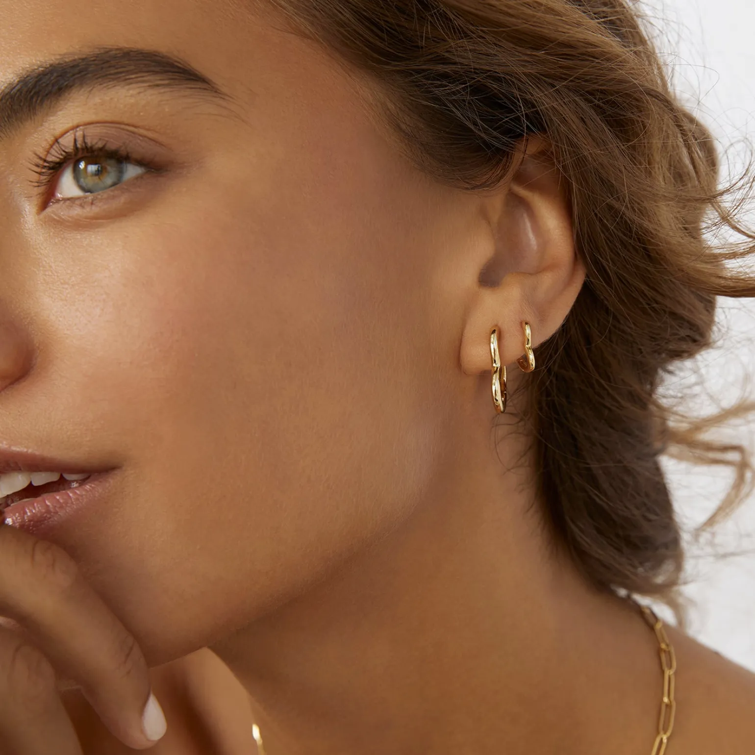 Sweetheart Gold Earrings - Large