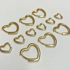 Sweetheart Gold Earrings - Small