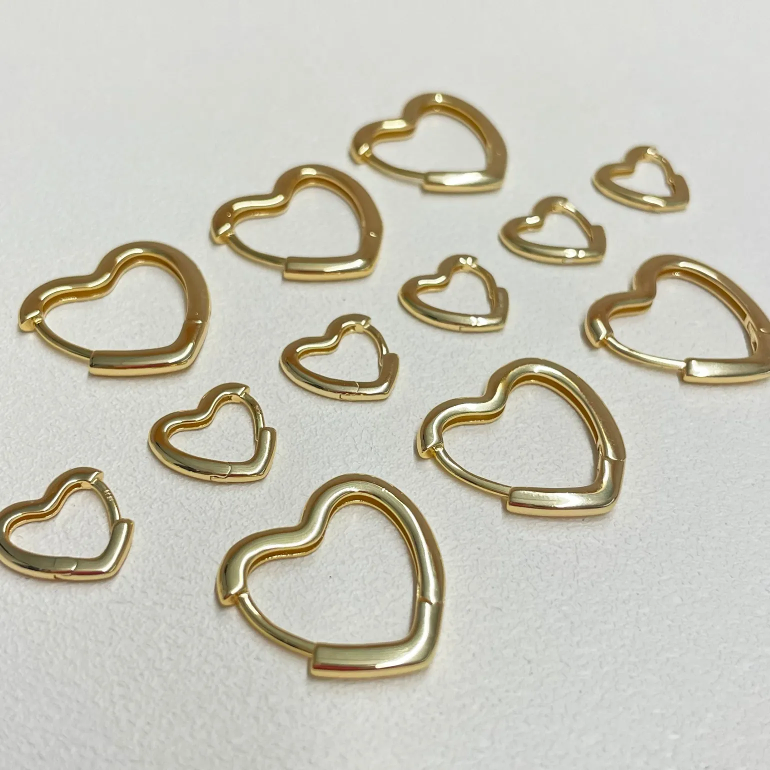 Sweetheart Gold Earrings - Small