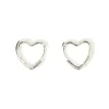 Sweetheart Silver Earrings - Large